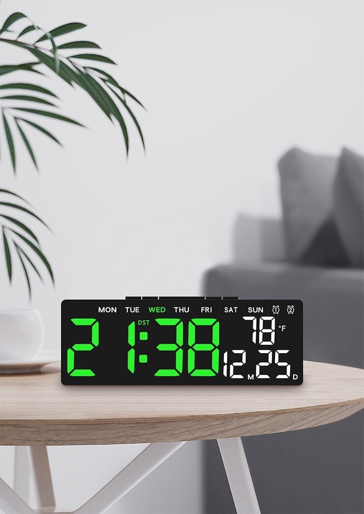Digital LED Alarm Clock Temperature Date and Week Display Table Clock Night Mode