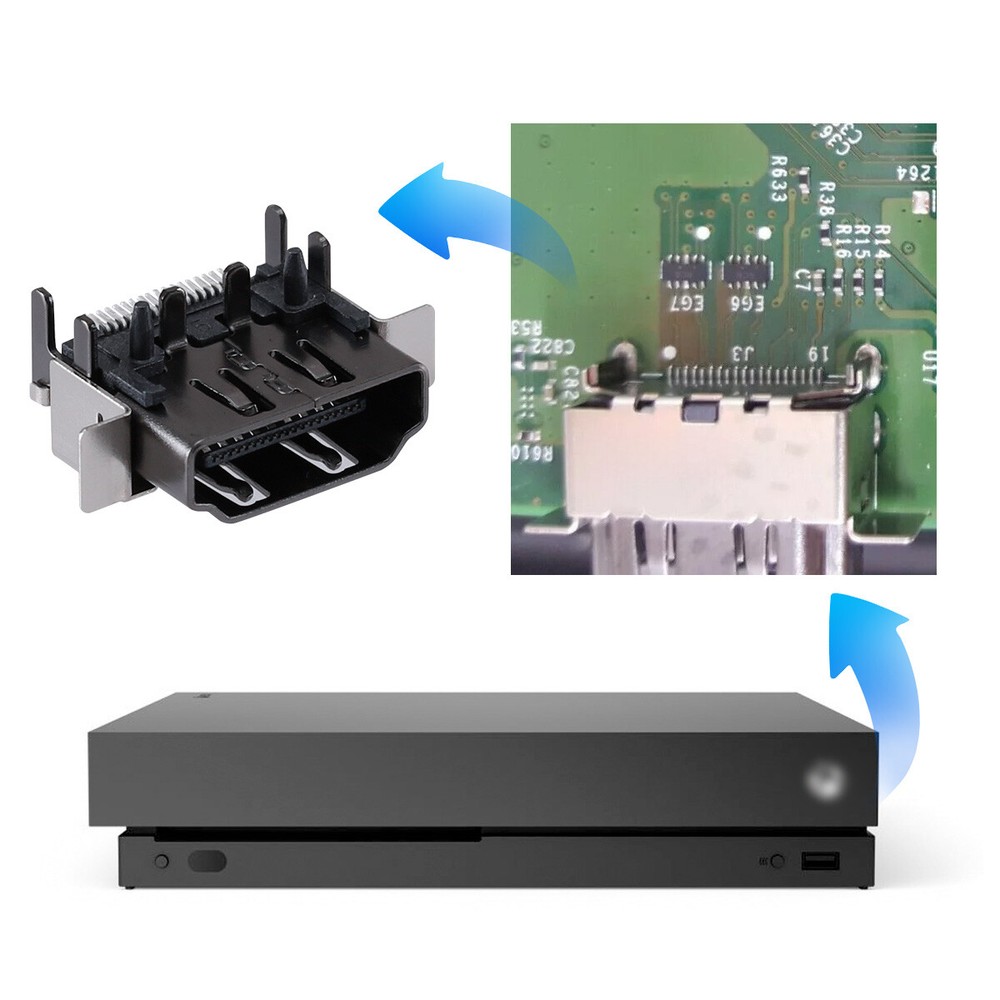 10/20PACK HDMI Port Socket Interface Connector Replace For Microsoft Xbox One X