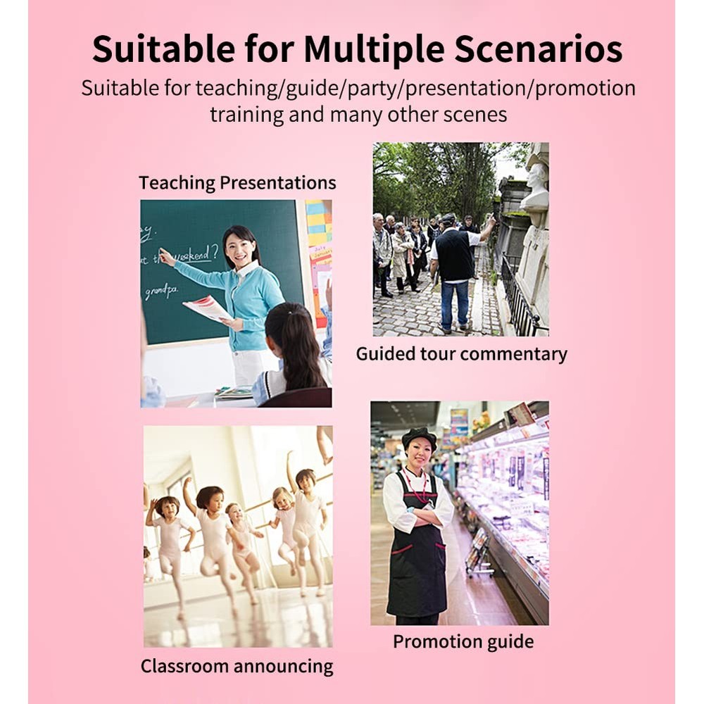 Portable Amplifier, Rechargeable Teacher Microphone, MiNi Amplifier System, C...