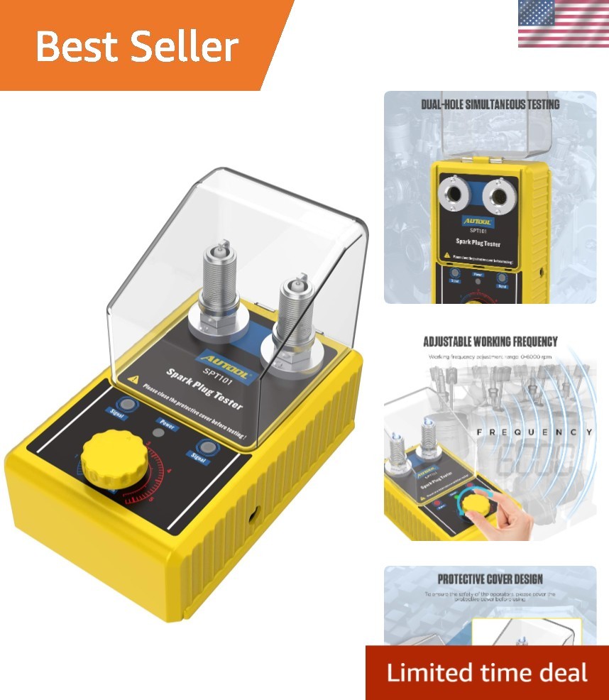 Car Spark Plug Tester,Automotive Engine Ignition Plug Analyzer 110V with Prot...