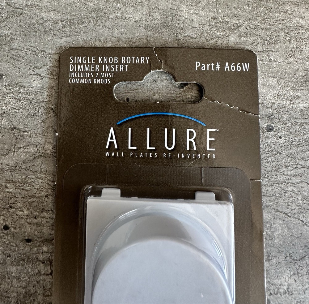 ALLURE SINGLE KNOB ROTARY DIMMER INSERT INCLUDES 2 MOST COMMON KNOBS