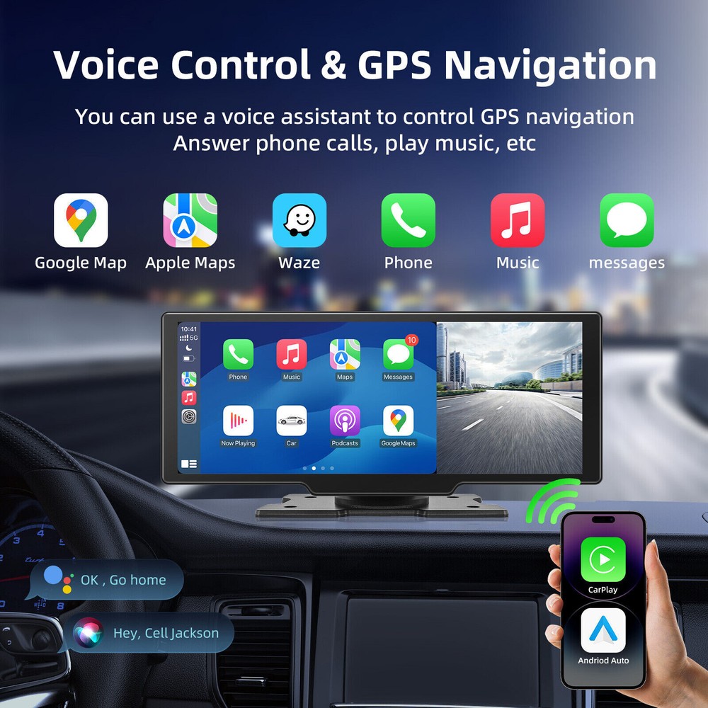 Car DVR Video Wireless 10.26'' Dash Camera Carplay & Android Auto Touch Screen