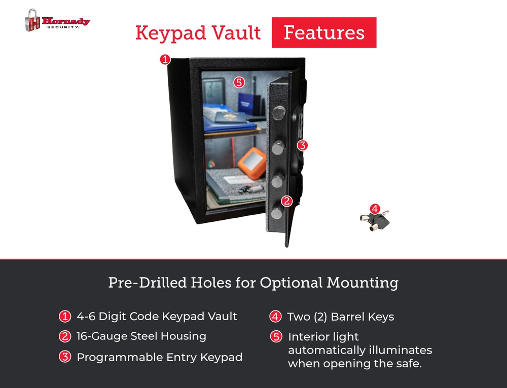 Hornady Fireproof Safe for Guns and Valuables with Keypad Entry