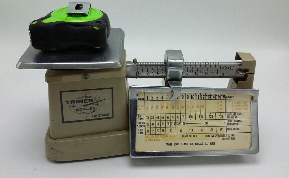 triner scale & MFG co chicago postage scale 1981 certified