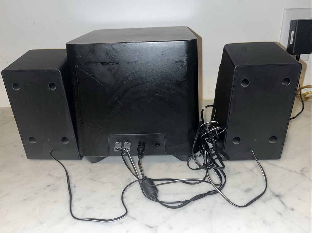 Sony Computer Speaker System with Subwoofers SRS-D4 Sound Audio Adjust Working