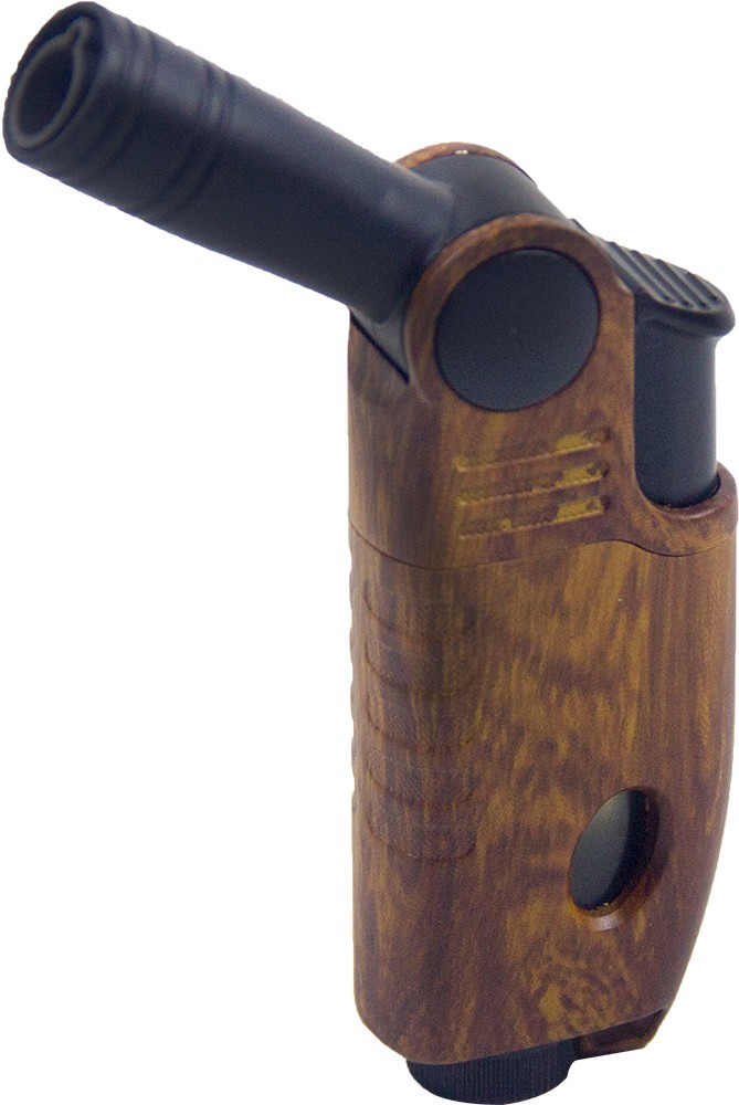 Ever Tech Single Jet Torch Lighter W/ Adjustable Nozzle Refillable Camo Wooden