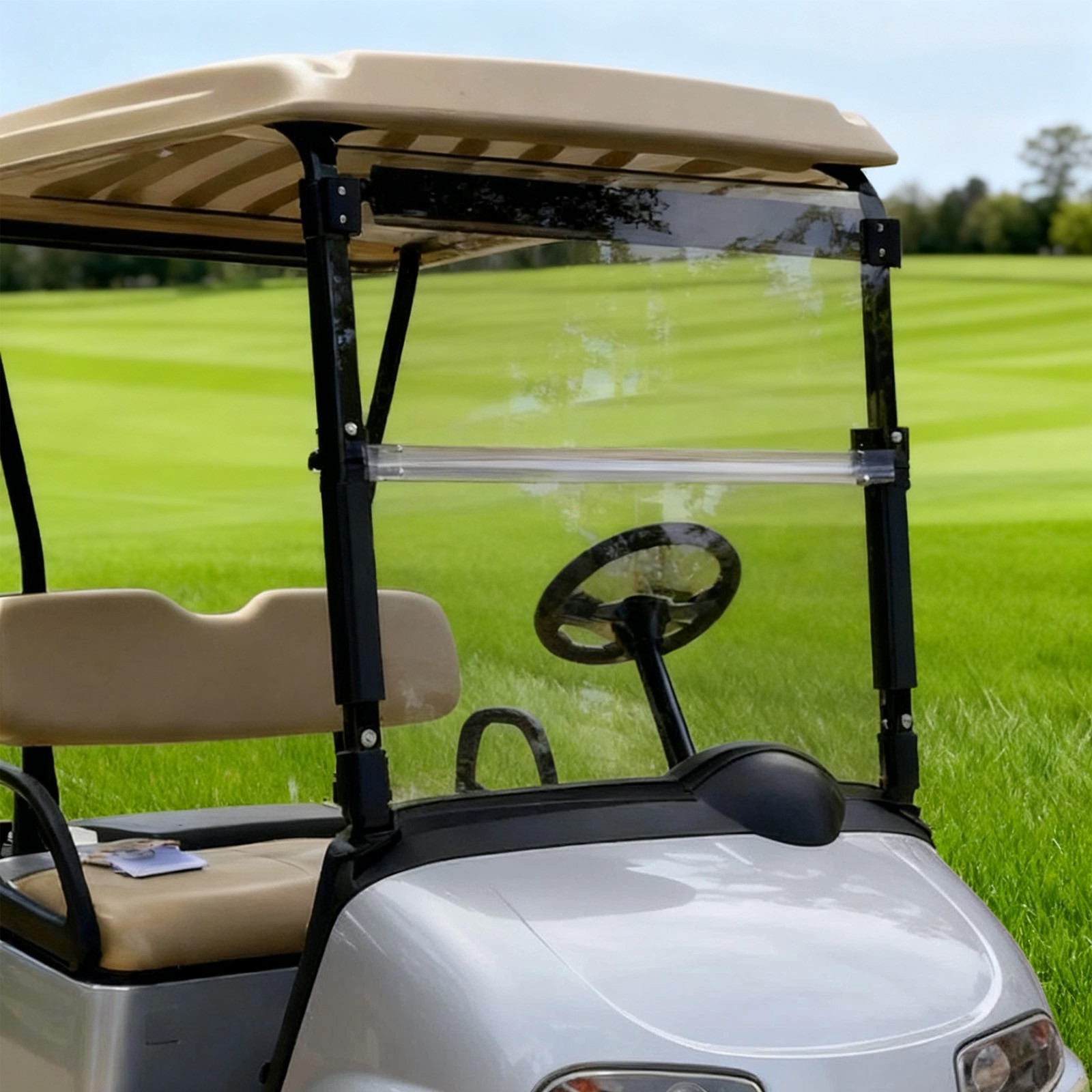 For EZGO RXV 2008-UP Folding Style Tinted Windshield Golf Cart Windscreen