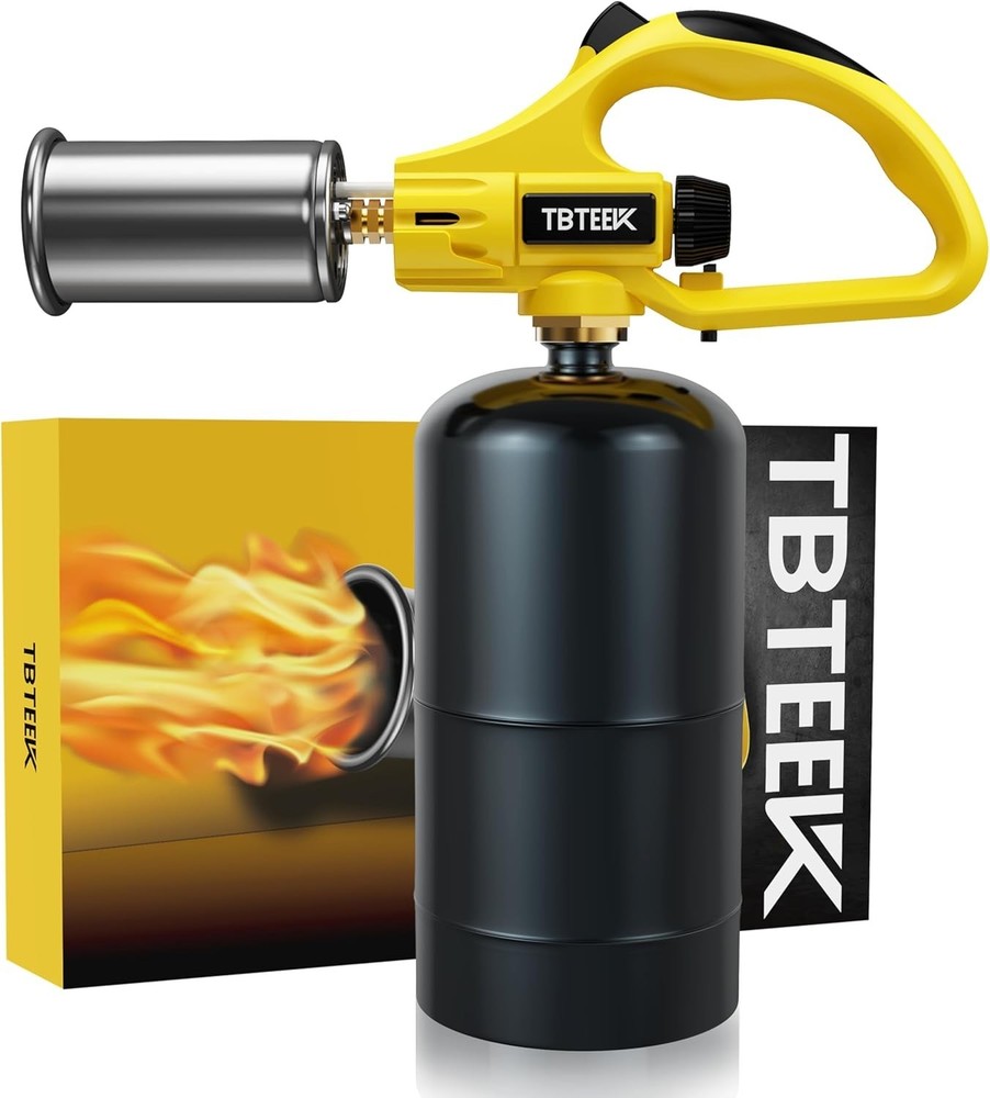 Multi-Use Propane Torch with Continuous Flame Mode—Sear, Roast, and Grill Safely