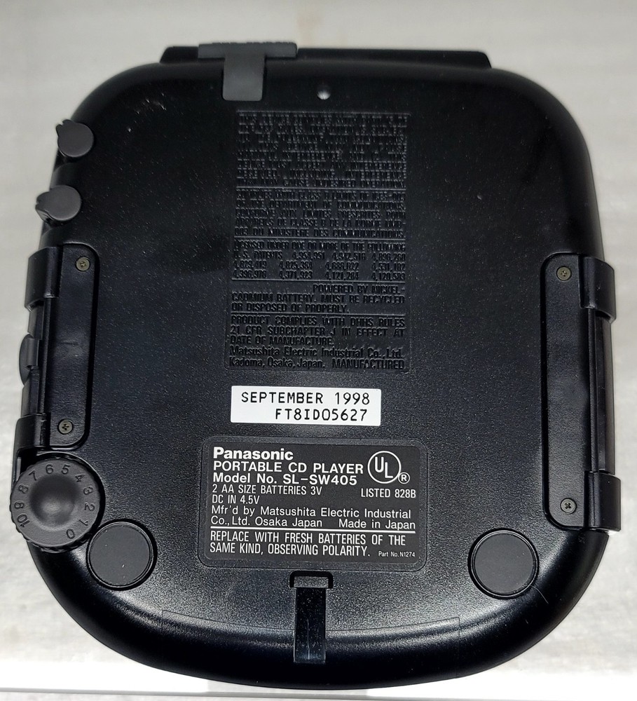 Panasonic Shockwave Portable Compact Disc CD Player SL-SW405 Tested working