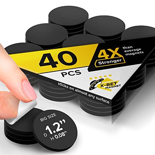 Large Magnets with Adhesive Backing Round and Square Self  Assorted Sizes