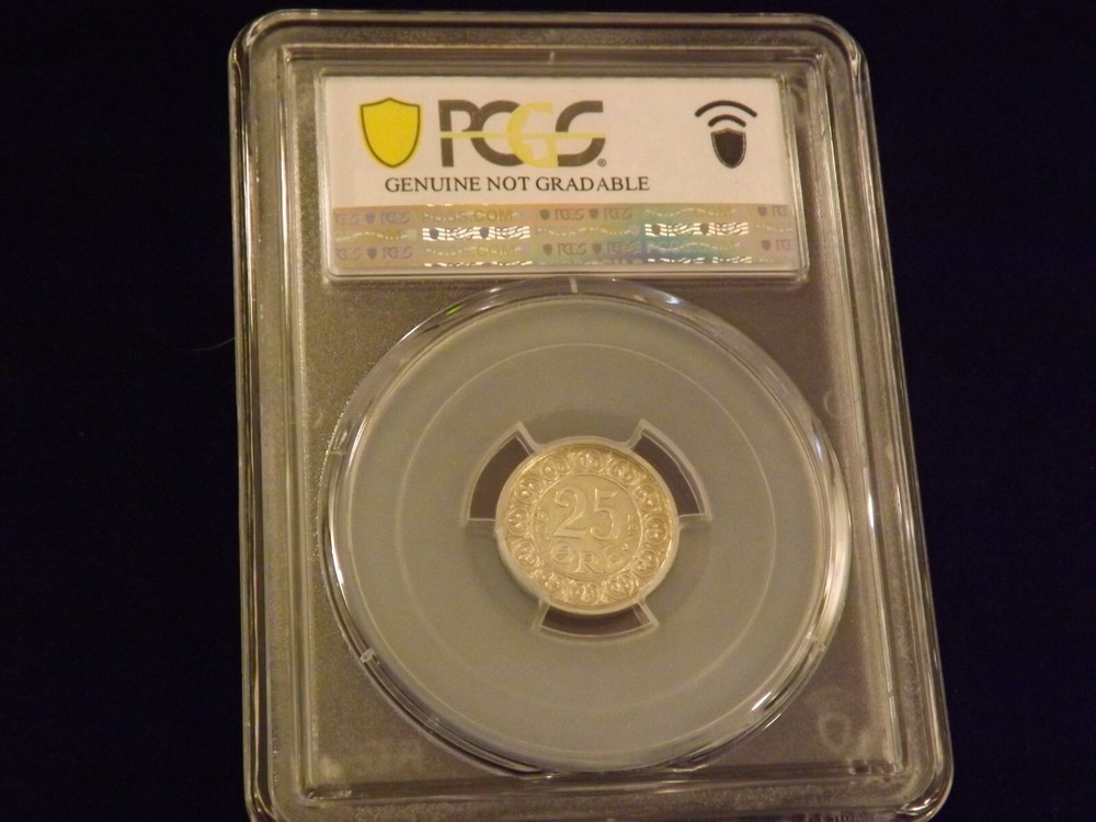 1907 25 Ore Denmark PCGS AU