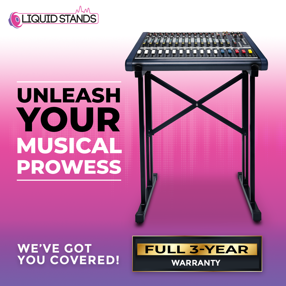 Liquid Stands Portable Studio Audio Mixer Stand - Angled, Foldable & Adjustable