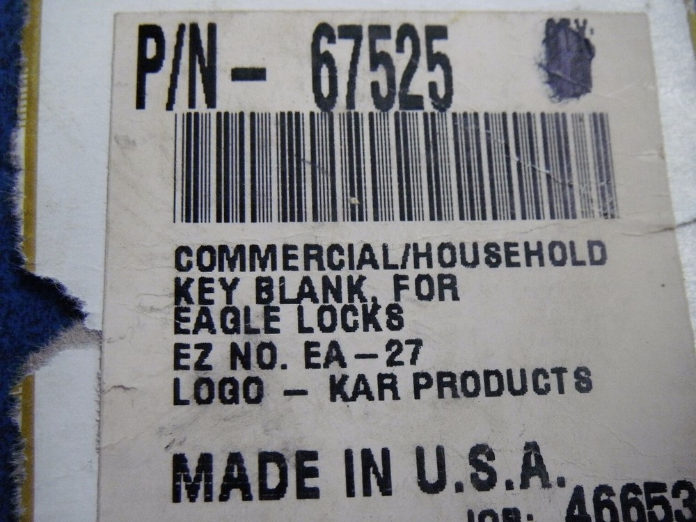 Ilco EA27 Key Blank Eagle Locks KAR 67525