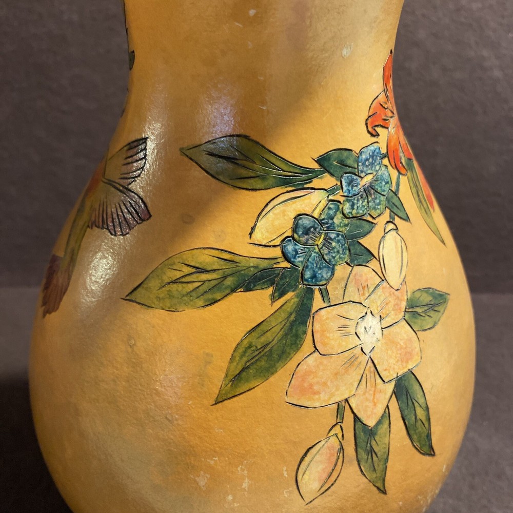Gourd large signed Hand Painted Vintage