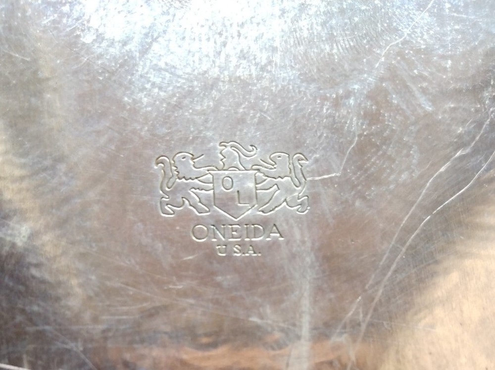 Vintage Oneida Silver Plated Rectangular Serving Tray Collectible Home Decor21xx