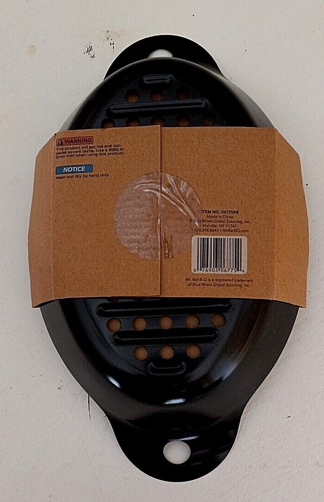 Mr Bar-B-Q solid black Oval Grilling Topper