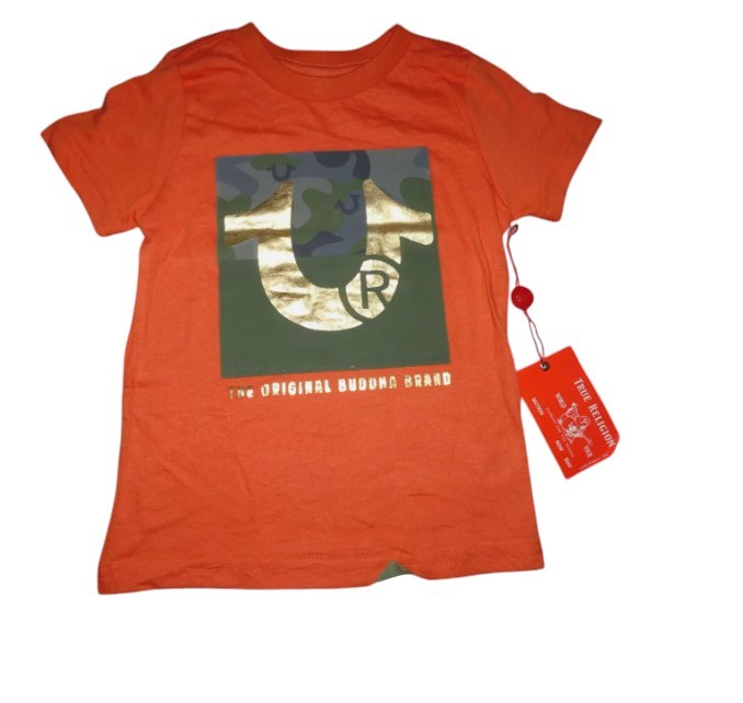 True Religion Boys 3-Piece Outfit Set Camo Tee Shirt Shorts