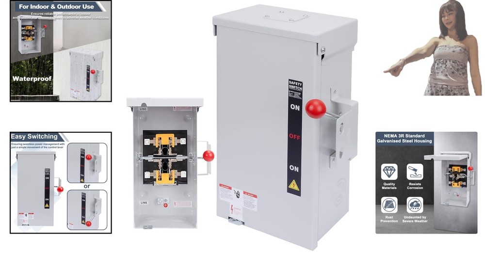 Professional 24000W Generator Switch - Easy Installation, Arc Shield Included