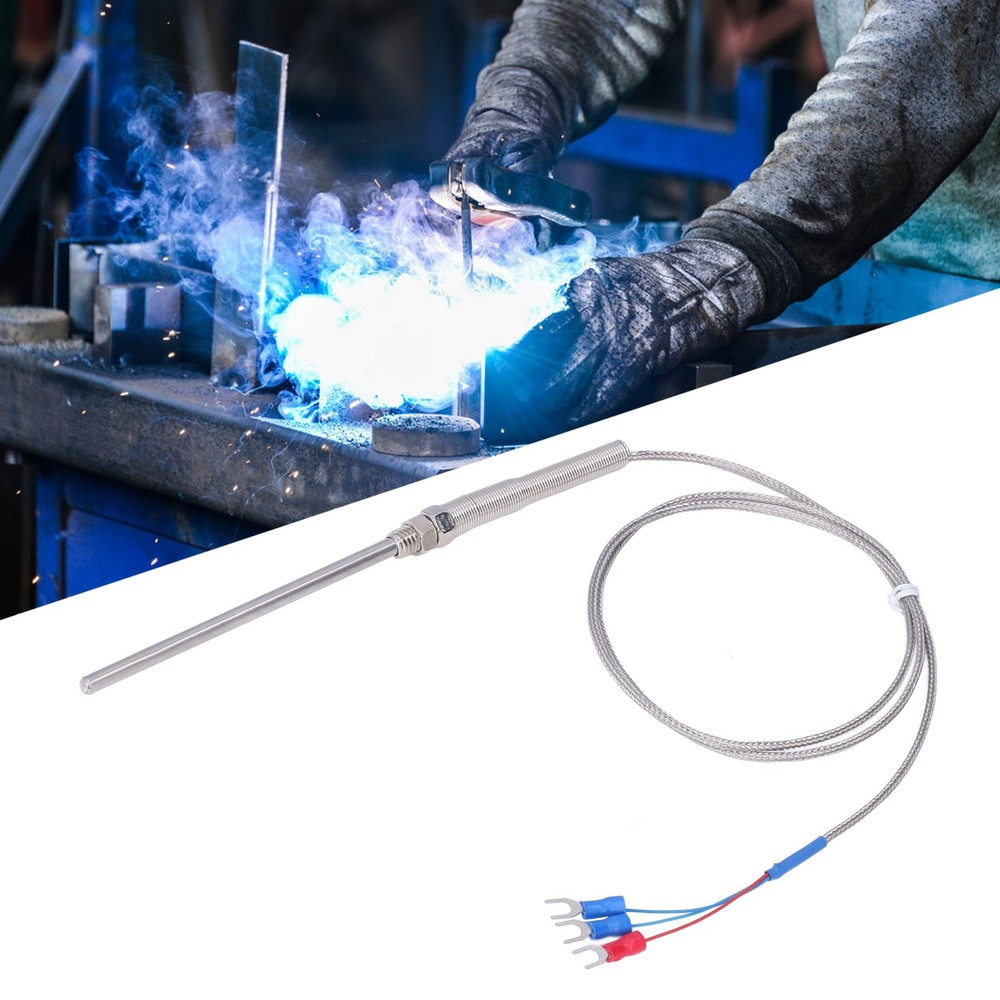 1 Meter Length 100mm Probe Thermocouple PT100 Temperature Sensor Probe Accessory