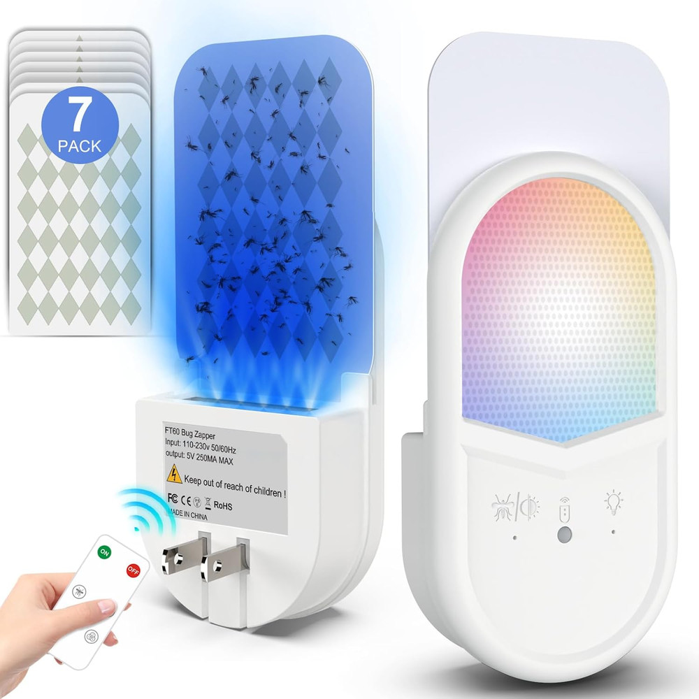 Flying Insect Trap, Remote & Touch Control Fly Trapper, Plug-in Mosquito Kill...
