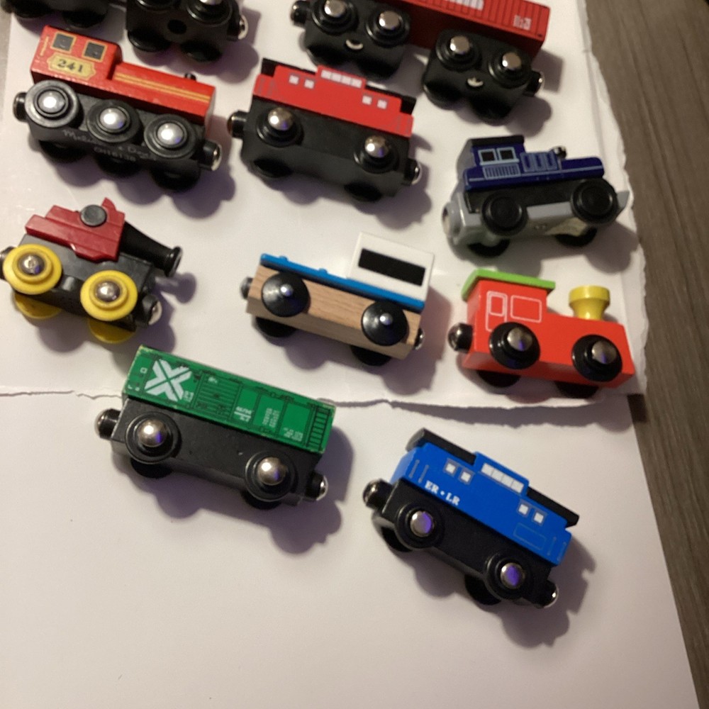 Wooden Train Car Lot
