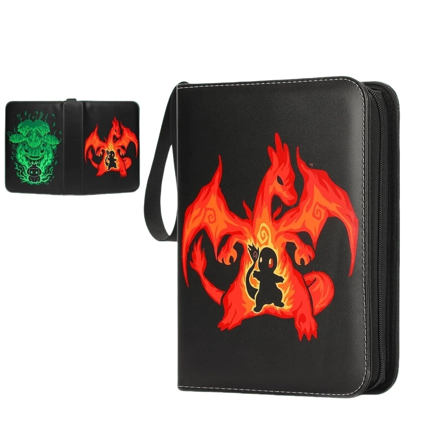 TCG Card Binder Compatible with Pokemon Cards 400 Cards 50 Removable Sleeves