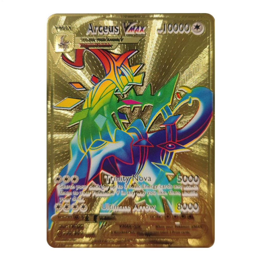 Arceus VMAX Gold Metal Card