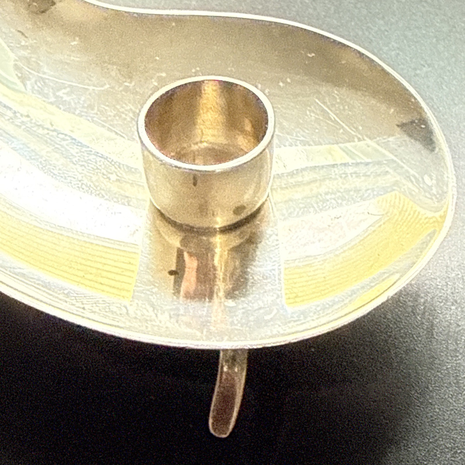 Mid Century Modern Sterling Silver Denmark Hugo Grun Candlestick Holders Pair