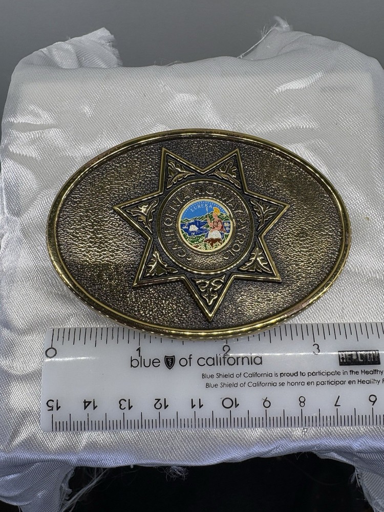 Vintage CHP Obsolete Solid Brass Belt Buckle