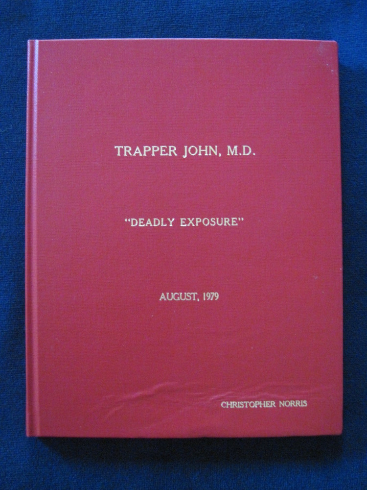 ORIGINAL TV SCRIPT 'DEADLY EXPOSURE' TRAPPER JOHN, MD -  'RIPPLES' COPY