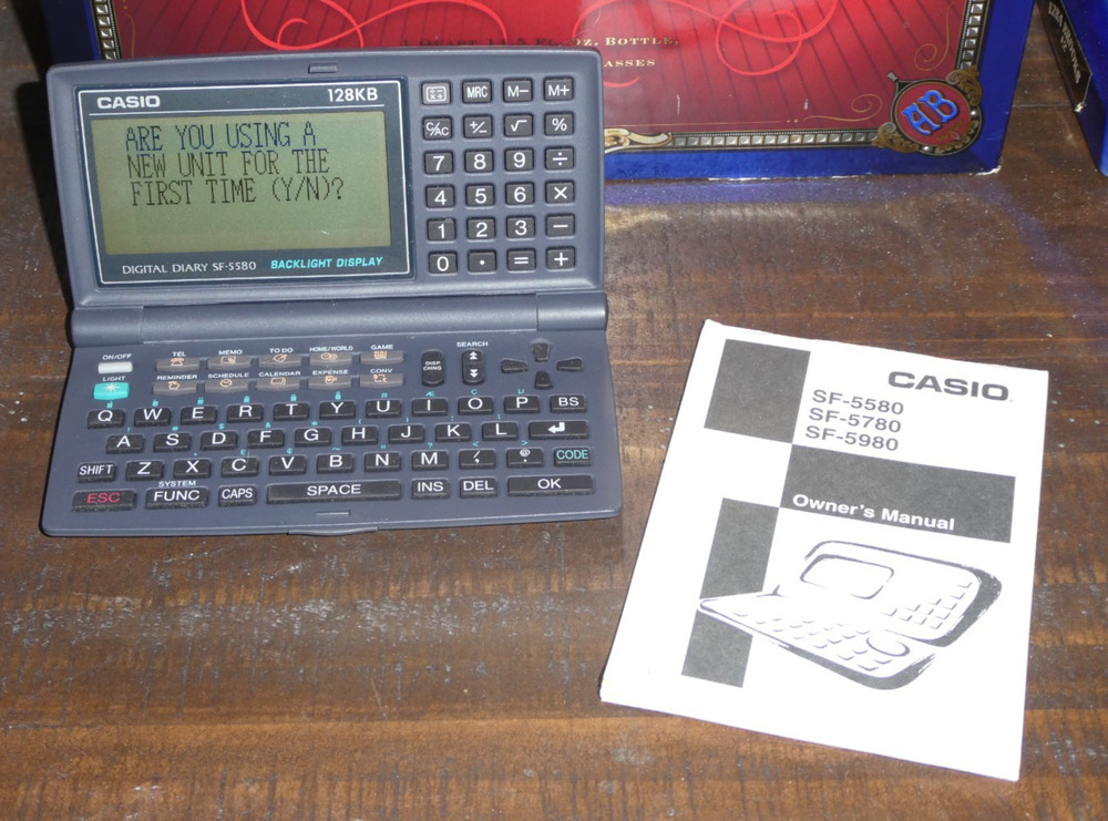 Casio Digital Diary Sf-5580 128kb Backlight Display w/manual!!