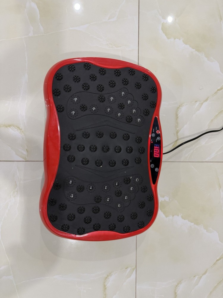 Red Oscillating Vibration Platform Machine Adjustable Speed LCD Display