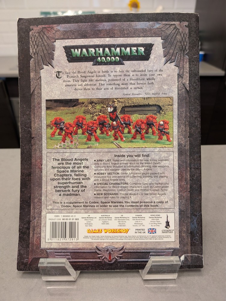 Games Workshop Warhammer 40000 40K Codex 3rd Ed. Blood Angels