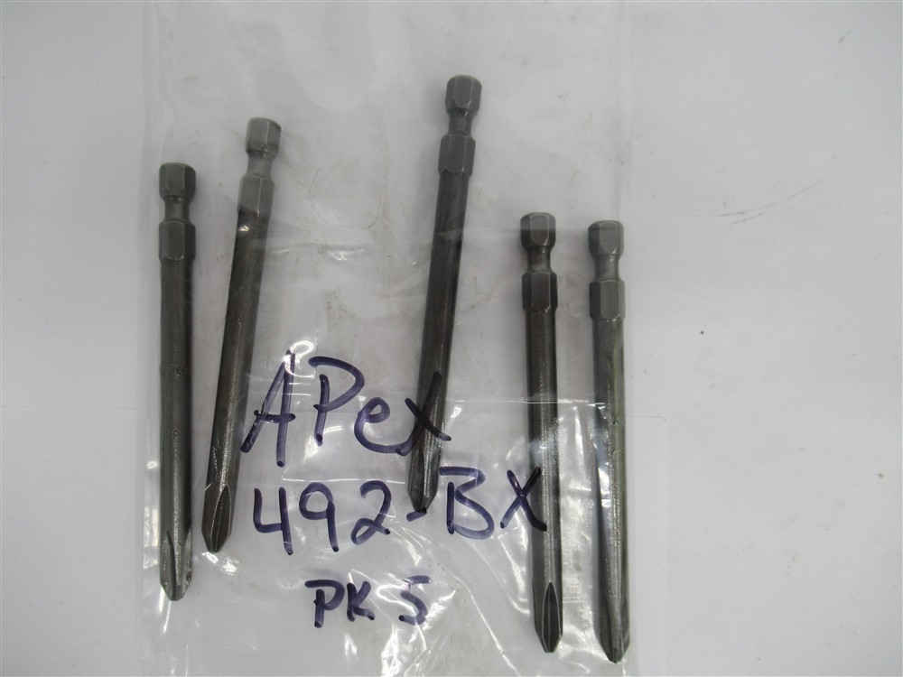 Apex 492-BX , #2 Phillips x 3-1/2" Hex Power Drive Bit (PK 5)