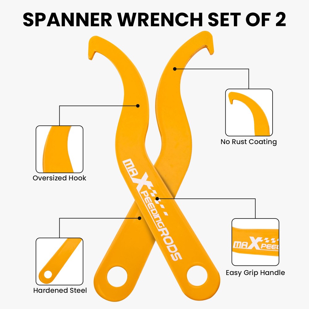 COILOVER ADJUSTMENT WRENCH SUSPENSION SPANNERS TOOL GOLD