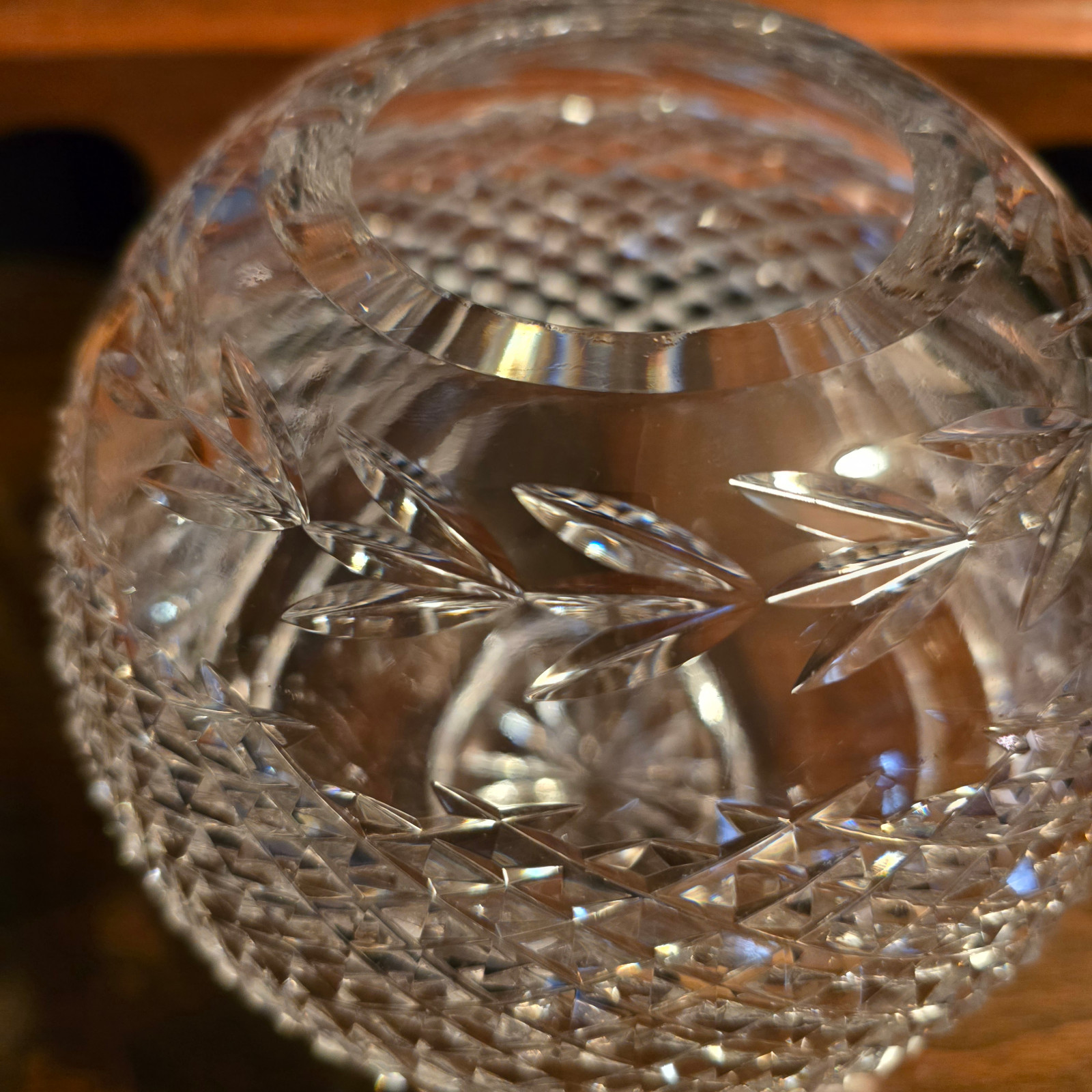 VTG WATERFOLD Irish Crystal Glandore Globe Rose Bowl 1976 Ireland