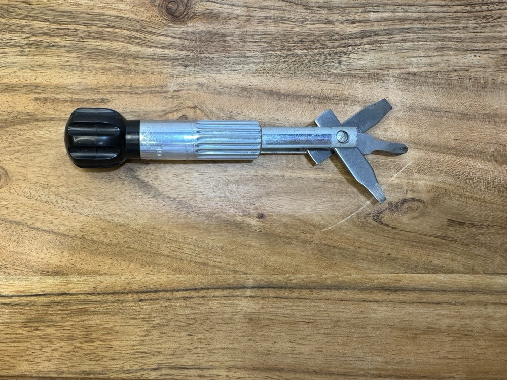 Vintage Versa Ratchet Multi Utility Tool Chrome W Box