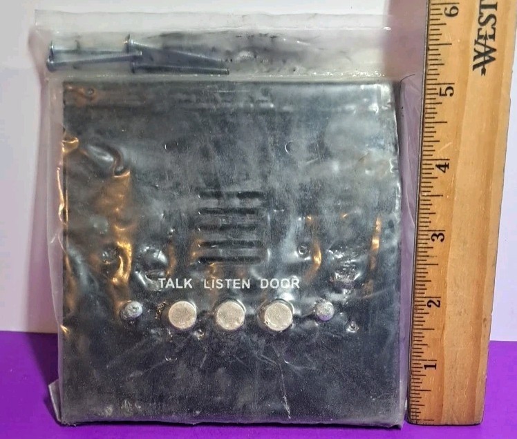 Intercom Apartment Station, Heavy Duty, Black, Surface Mount Face Plate