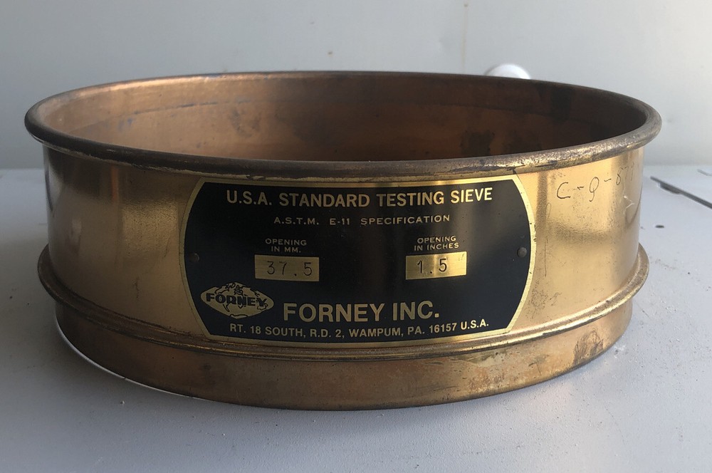 FORNEY  1.5"BS8F Test Sieve Opening 47.5mm/1.5” USA Standard Testing Sieve