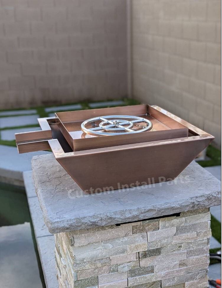 Fire Pit Water Bowl Firepit Fountain Outdoor Pool Deck Builder Series Propane