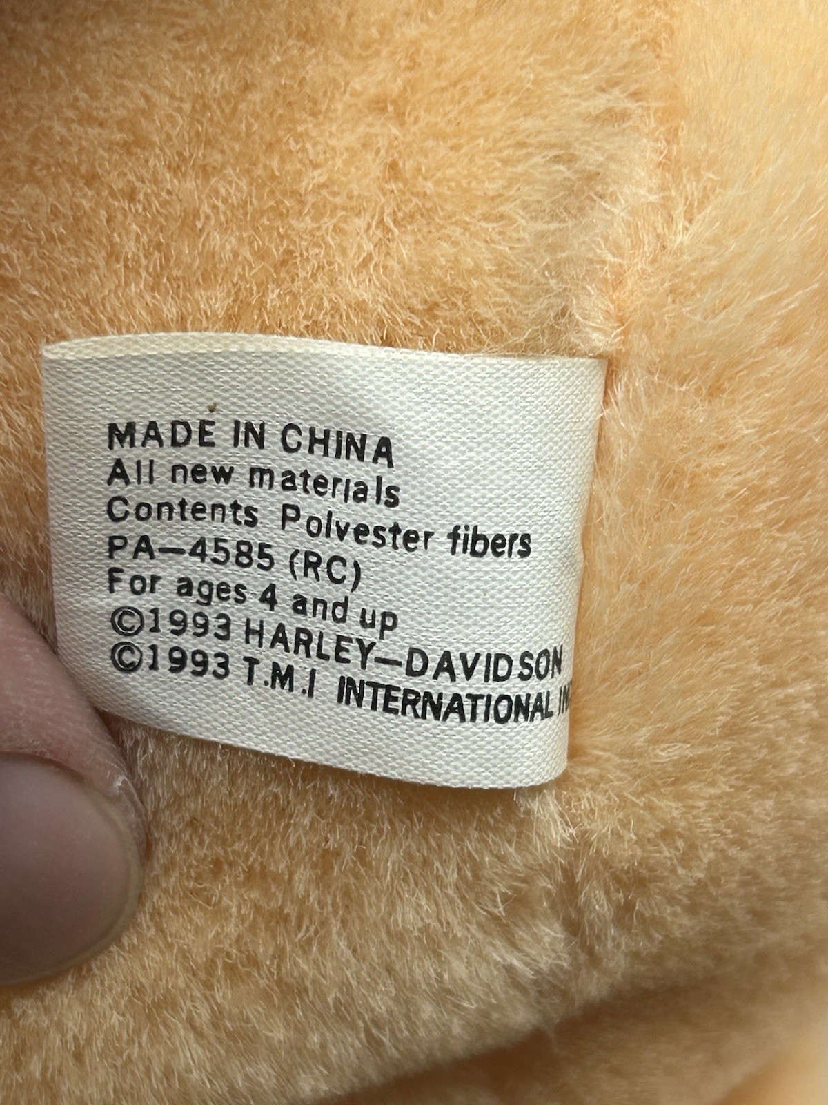 VTG 1993 Harley Davidson Hog Biker Plush Pig With Leather Jacket- NEW WITH TAGS