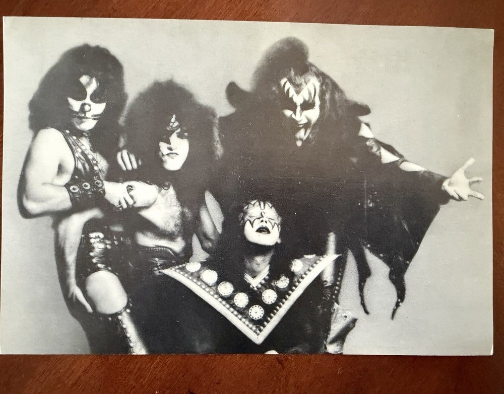 KISS 1974 HOTTER THAN HELL ALBUM PROMO POSTCARD AUCOIN VINTAGE RARE HOLY GRAIL🔥