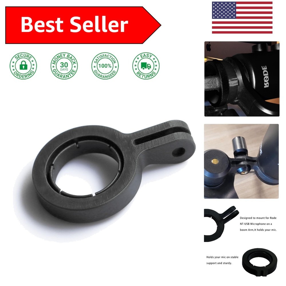 Rode NT-USB Microphone Mount Adapter: Durable Plastic, Easy Install with Ring