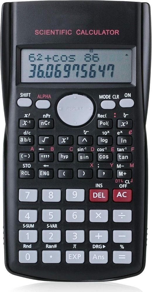 Advanced College Math Calculator: 240 Functions & Ergonomic Design for Easy Use
