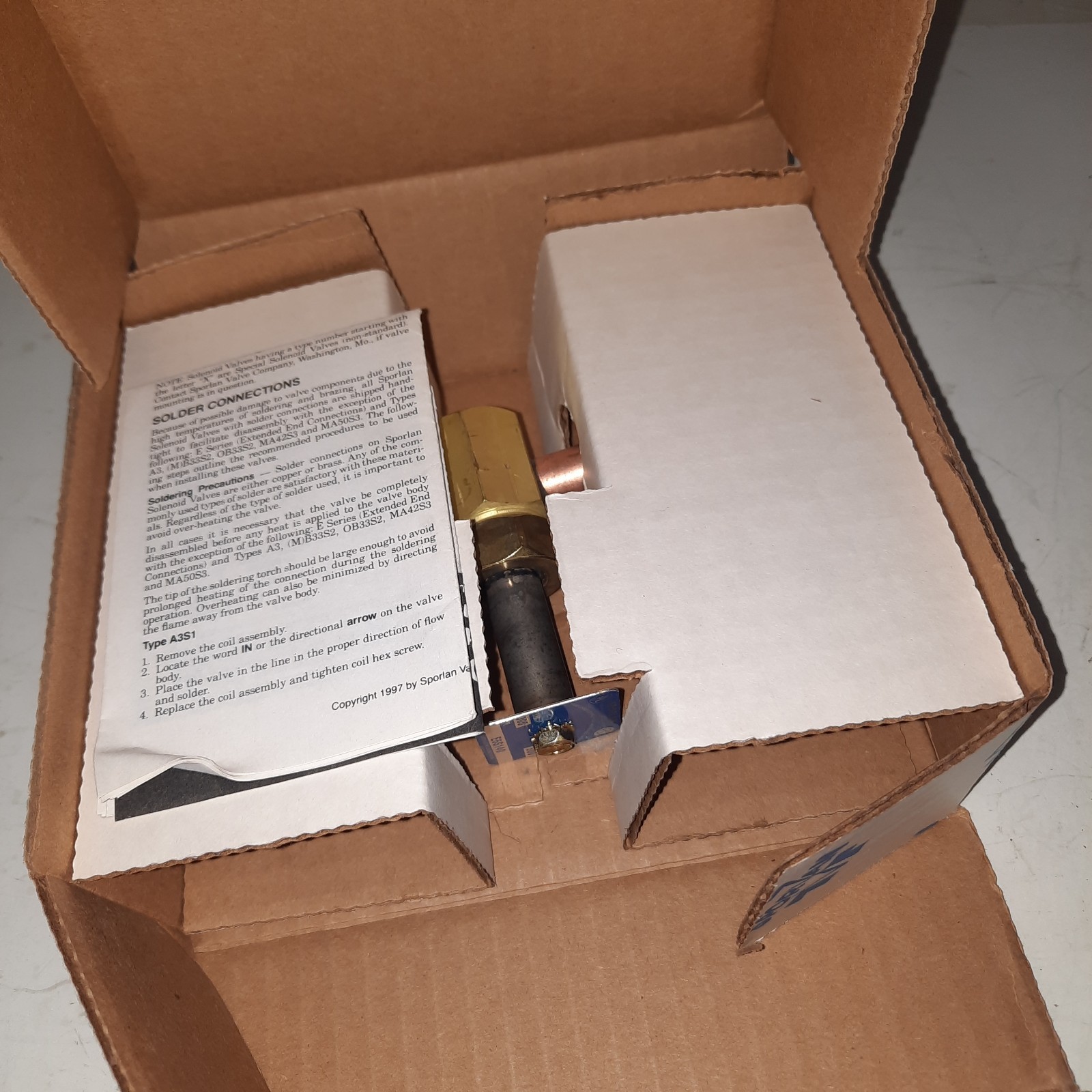 SOLENOID VALVE E6S140 1/2" ODF less coil