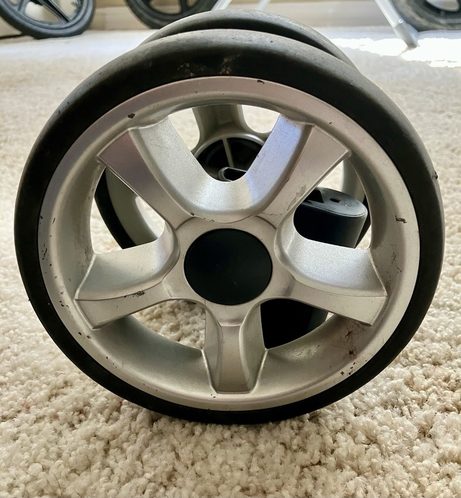 Chicco Keyfit Caddy Stroller - Replacement Front Wheels. - Silver Double Wheels.