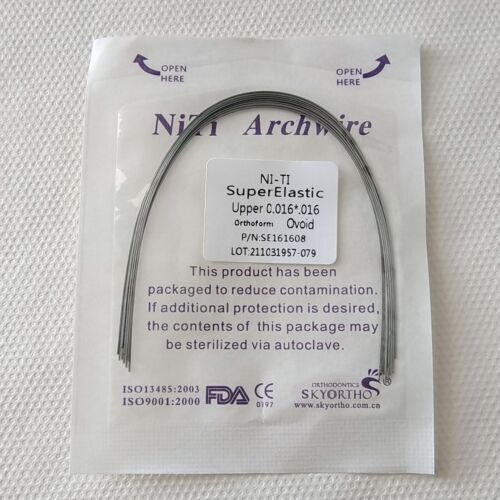 Dental Orthodontic Super Elastic Wire Niti Round/Rectangular Arch Wires Ovoid