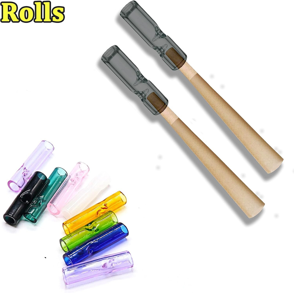 Reusable Glass Rolling Tips for Cigarette Filter, Ø10Mm Diameter 35Mm Length rou