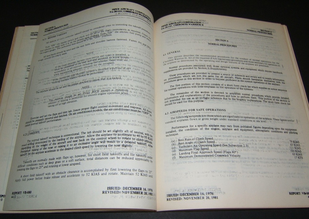 PIPER Cherokee Warrior II Information Manual