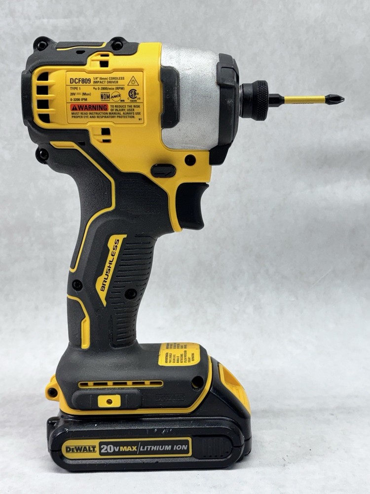 DeWalt DCF809 20V Max Brushless Impact Driver Kit Atomic Compact